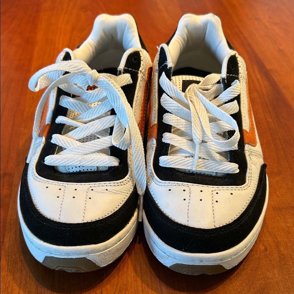 Vans Kids' Sneakers in White, Black, and Orange